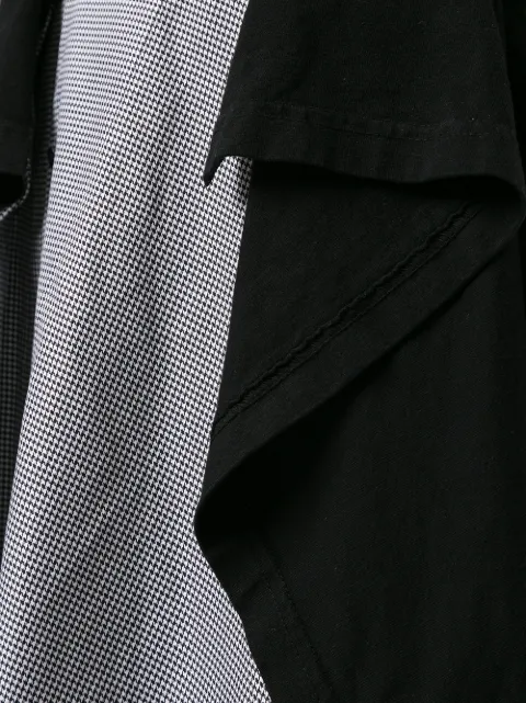 AGANOVICH JERSEY-PANELLED HOUNDSTOOTH SKIRT