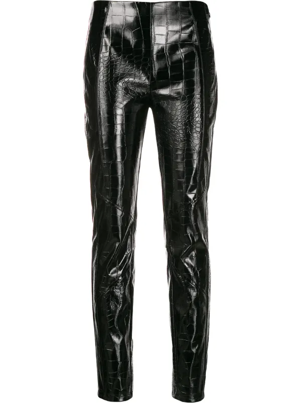 crocodile leather pants