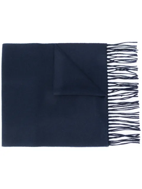 Moschino merino wool fringed scarf