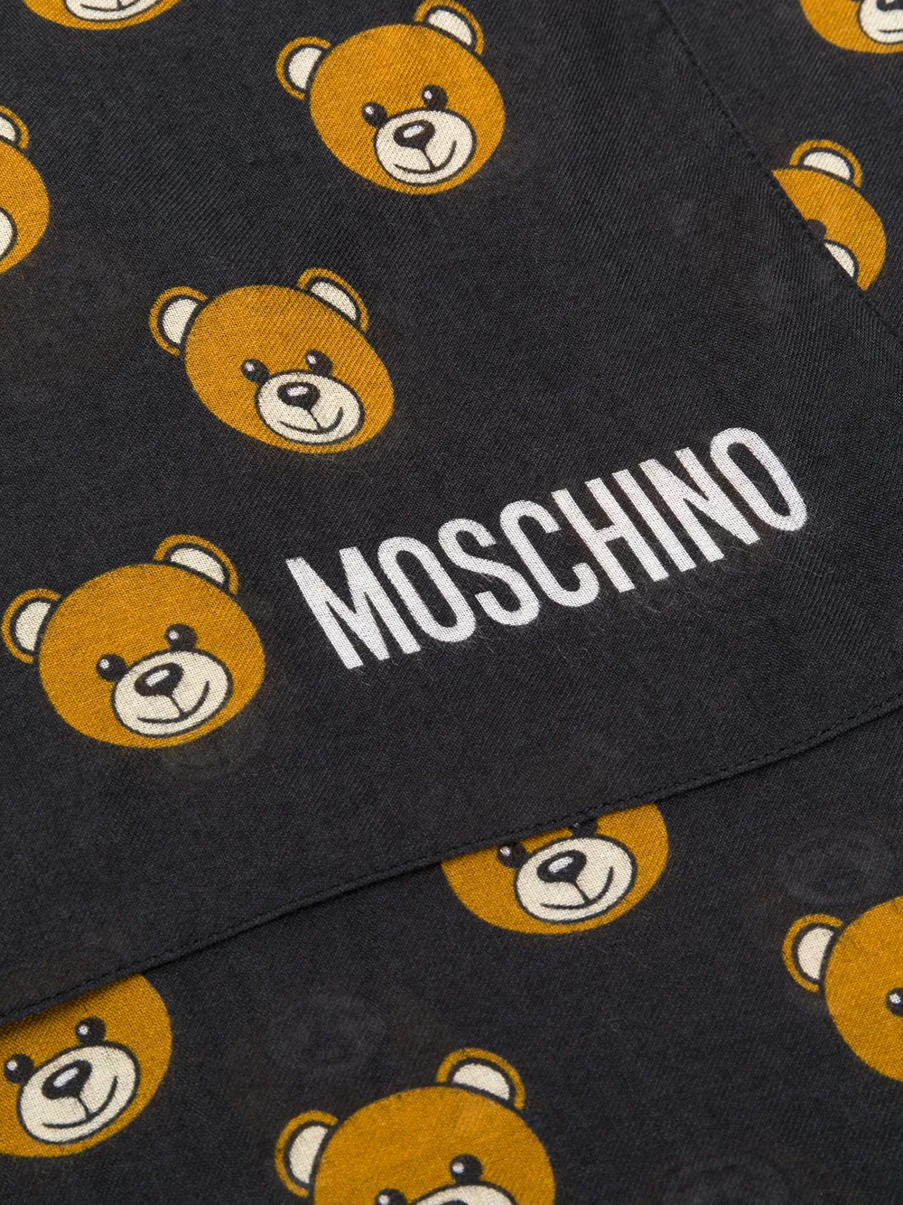 фото Moschino шарф с принтом teddy bear