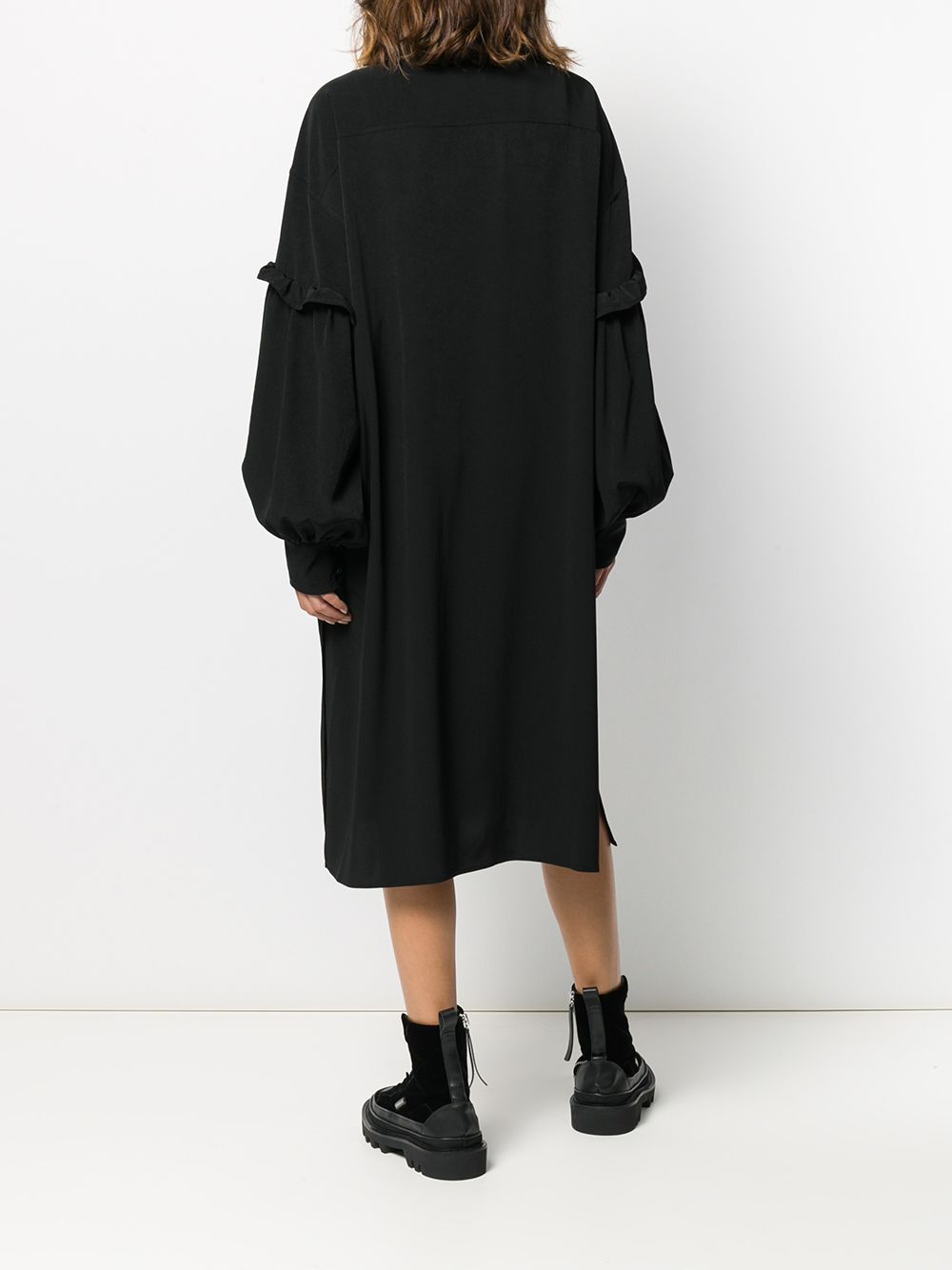 фото Yohji yamamoto платье-рубашка оверсайз