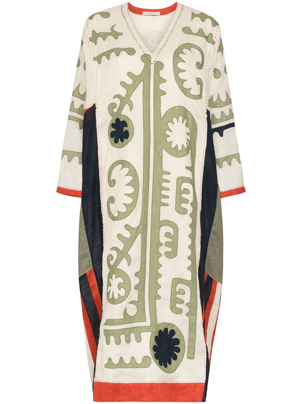 embroidered kaftan dress