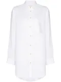 Asceno oversized linen shirt - White