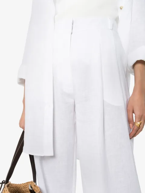 ASCENO High Waist Wide Leg Trousers - Farfetch