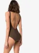Asceno V-neck open-back swimsuit