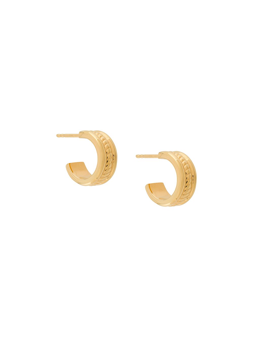 

Northskull rope hoop earrings - Gold