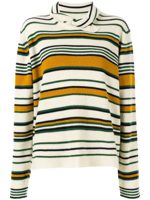 green high neck sweater