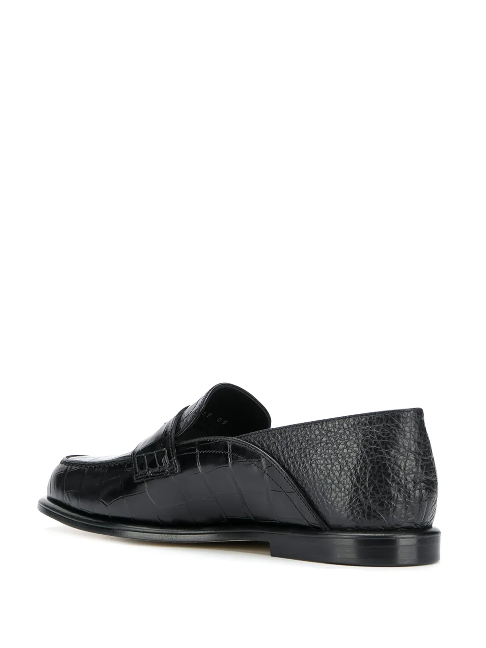 loewe crocodile effect loafers