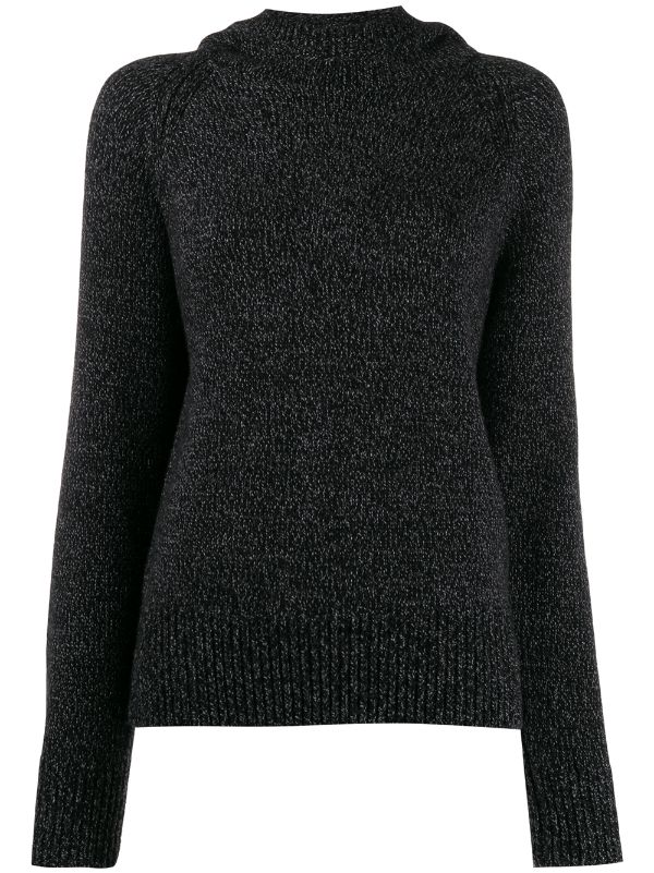 knitted hooded jumper