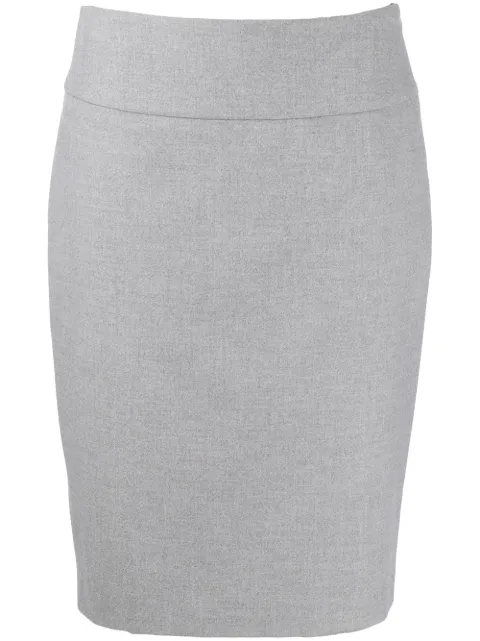 Click to view more detailed imagery on our partner's website Peserico Melange Grey Skirt With Vent In 875 Grey