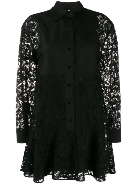 Valentino Garavani short button-up lace dress