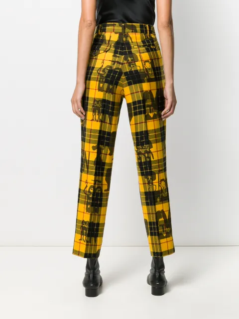 plaid yellow trousers