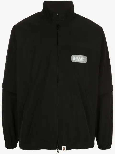 A BATHING APE® detachable logo-print bomber jacket