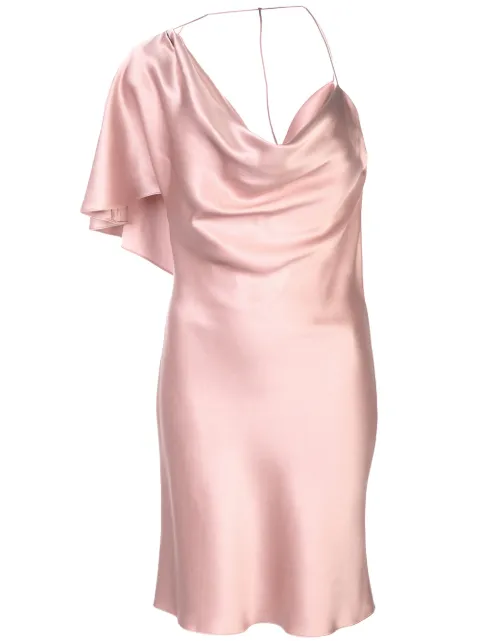 Cushnie vestido de satén con hombro descubierto