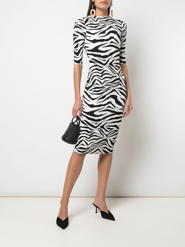 alice and olivia zebra dress