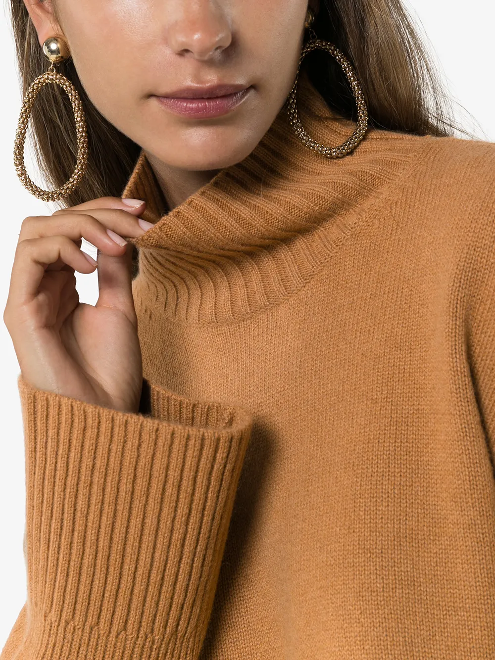 high low turtleneck sweater