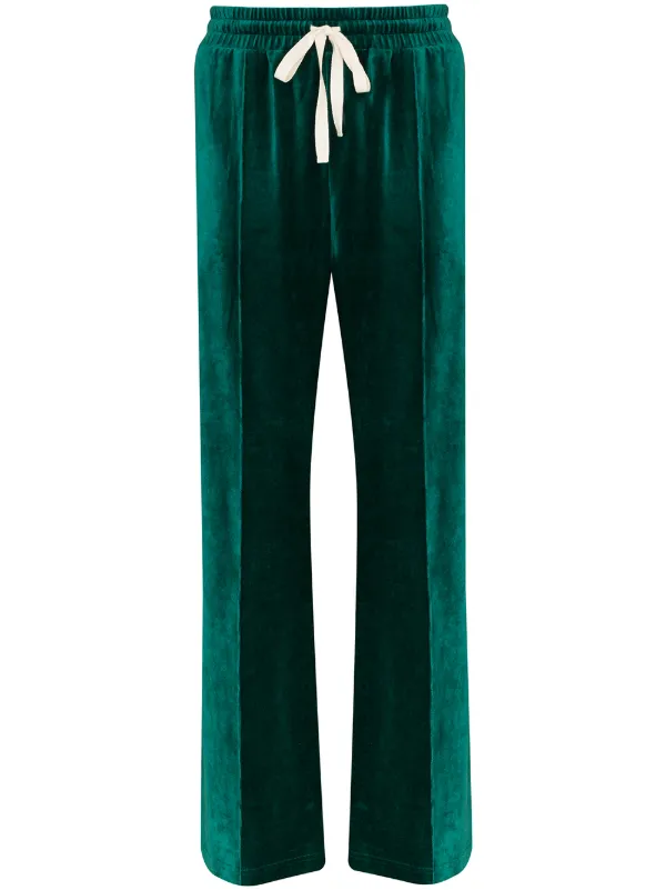 velvet track pants