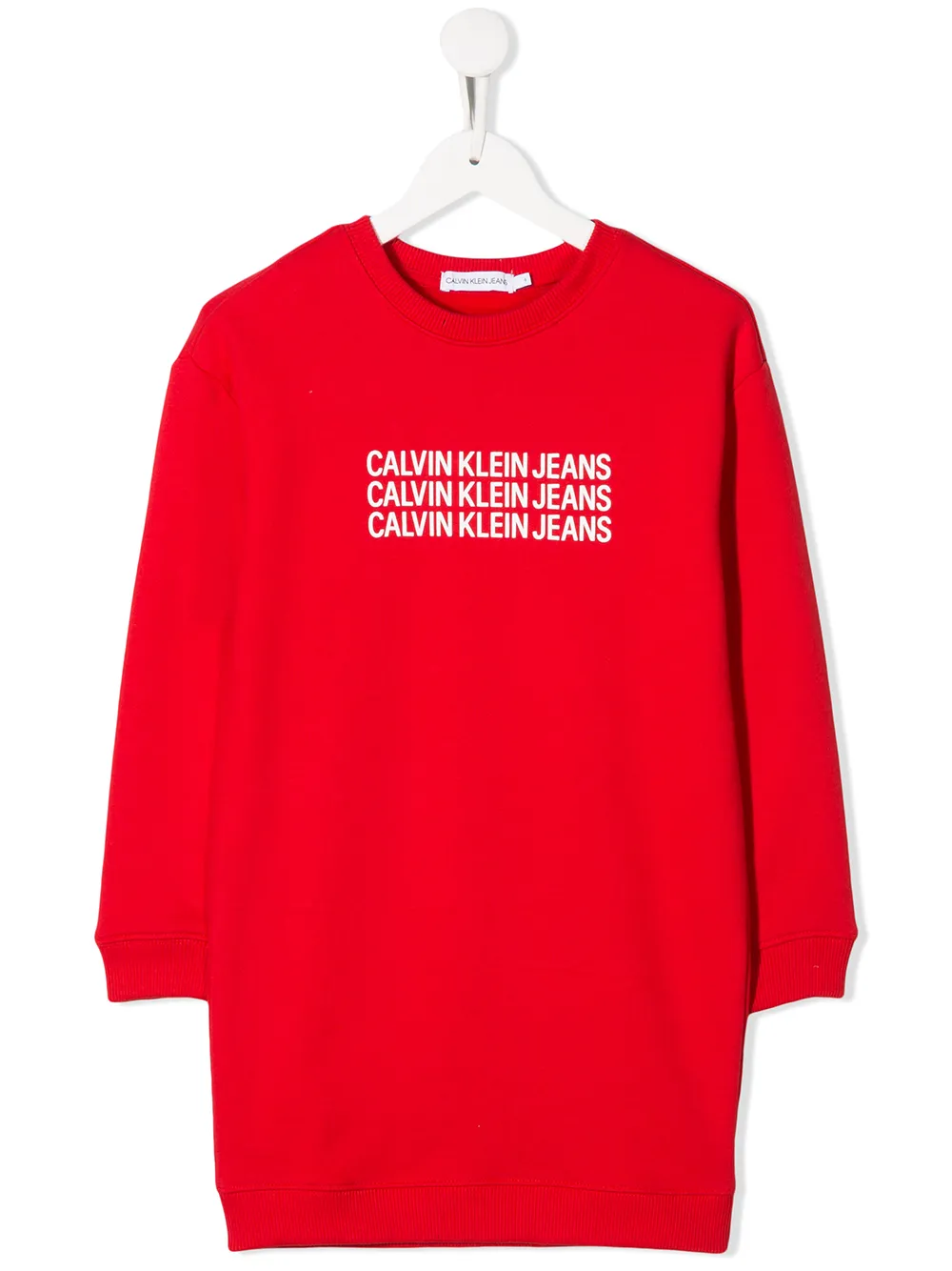 calvin klein red sweater dress