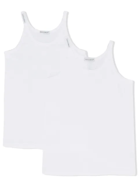 Dolce & Gabbana Kids lot de 2 débardeurs
