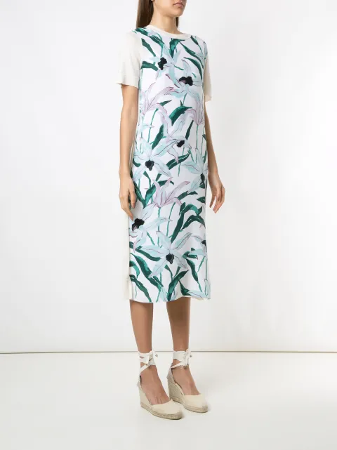 Tory Burch Silk-Front Sweater Dress 