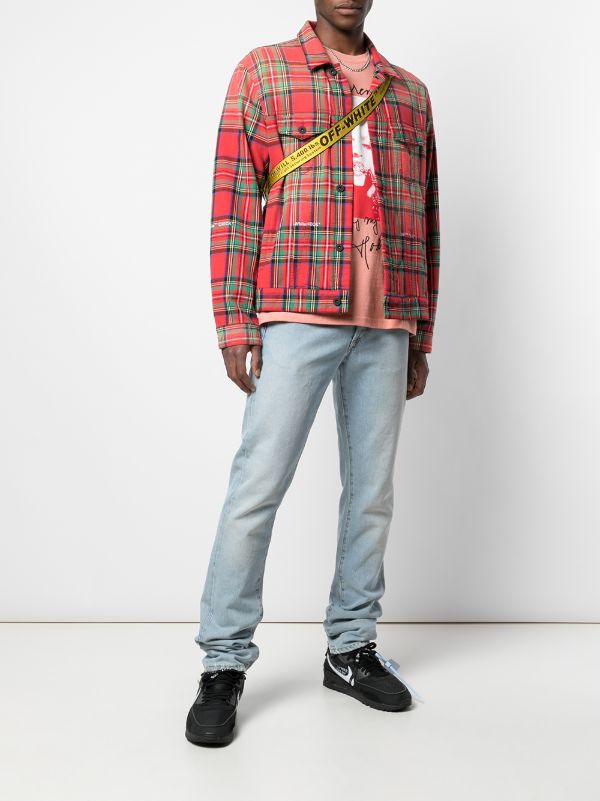 supreme printed plaid shirt