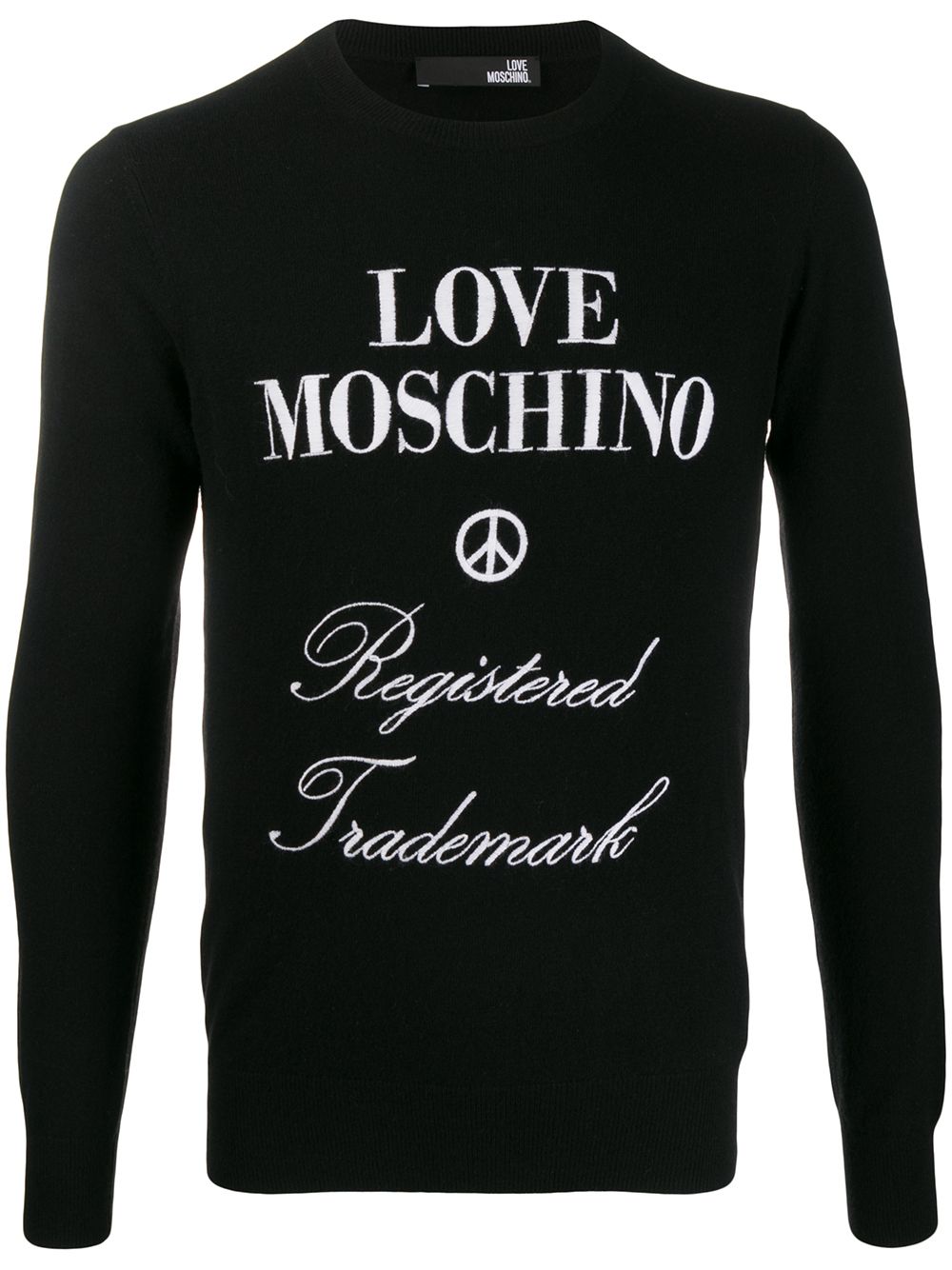 фото Love Moschino джемпер вязки интарсия с логотипом