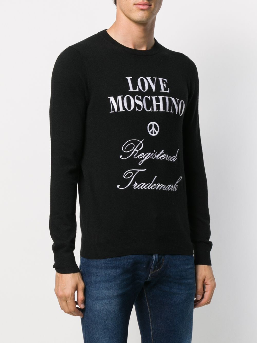 фото Love Moschino джемпер вязки интарсия с логотипом