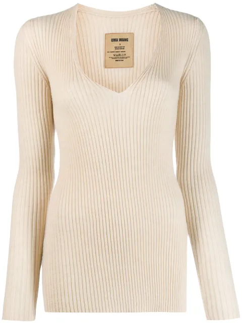 Uma Wang ribbed knitted jumper