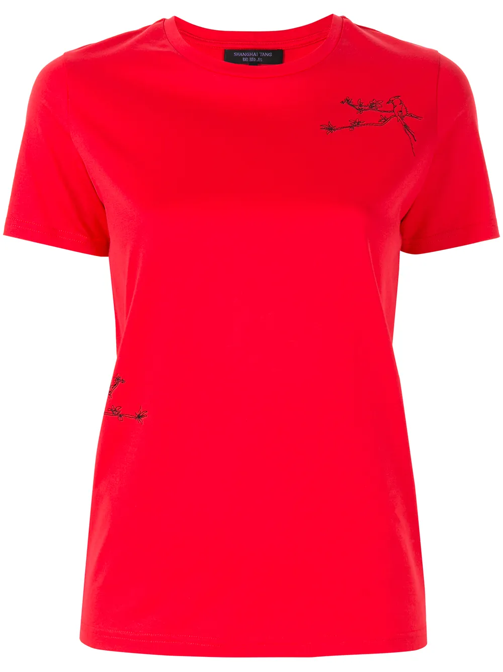 Shanghai Tang Besticktes T-Shirt - Rot