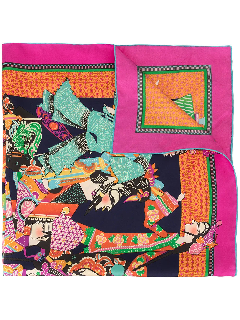 Shanghai Tang Schal mit Print - Rosa