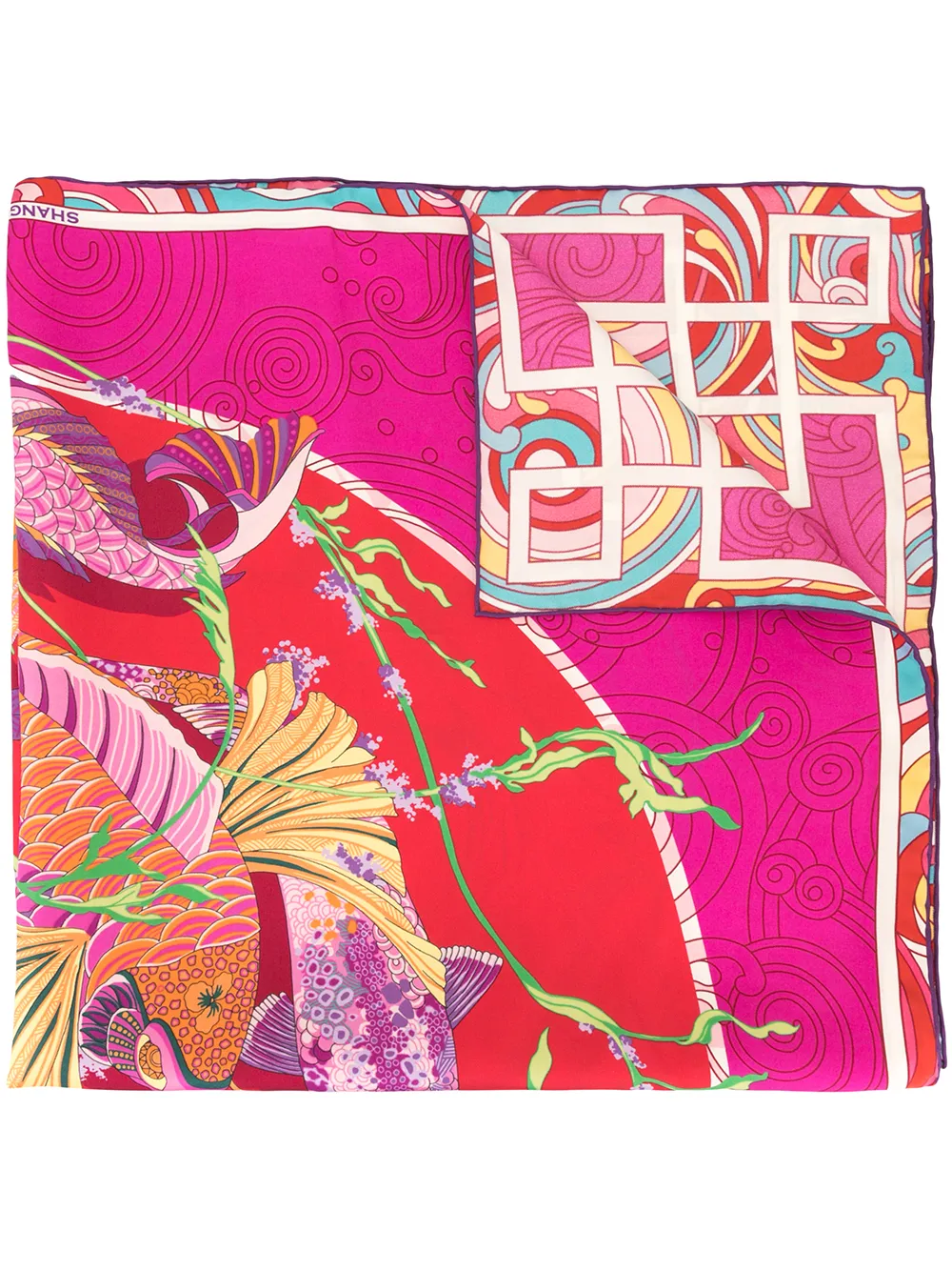 Shanghai Tang Schal mit Print - Rosa