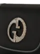 Gucci Pre-Owned rhinestone logo chain shoulder bag