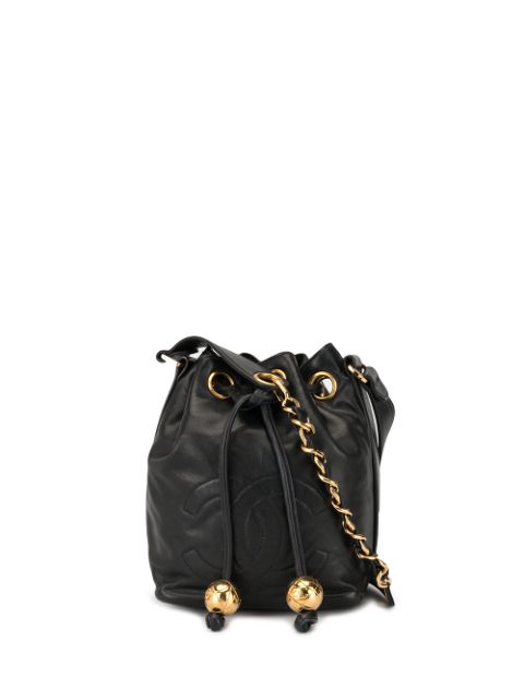 CHANEL 1985-1993 mini CC drawstring shoulder bag Women