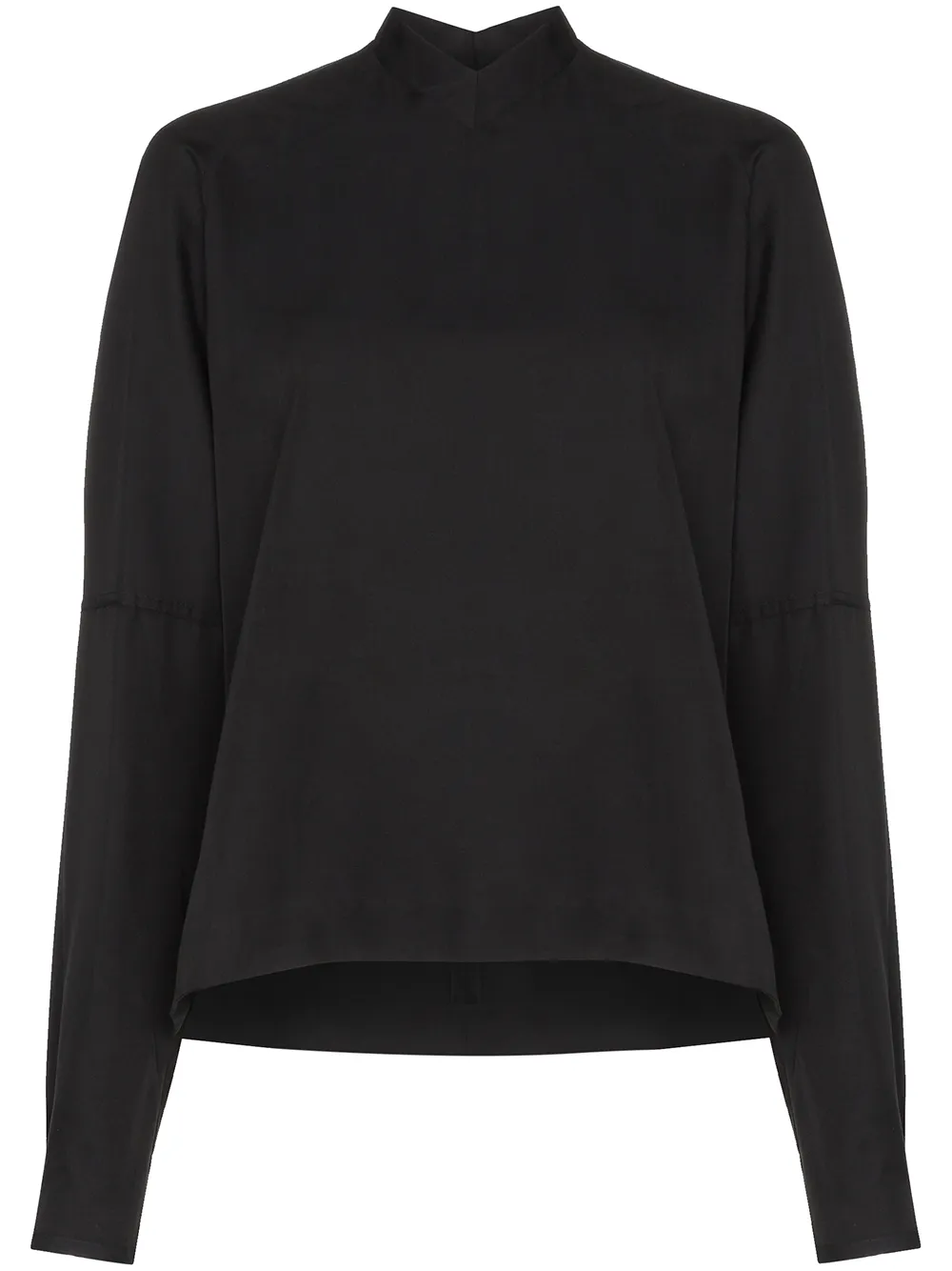 

Carcel blusa con cuello alto en V - Negro