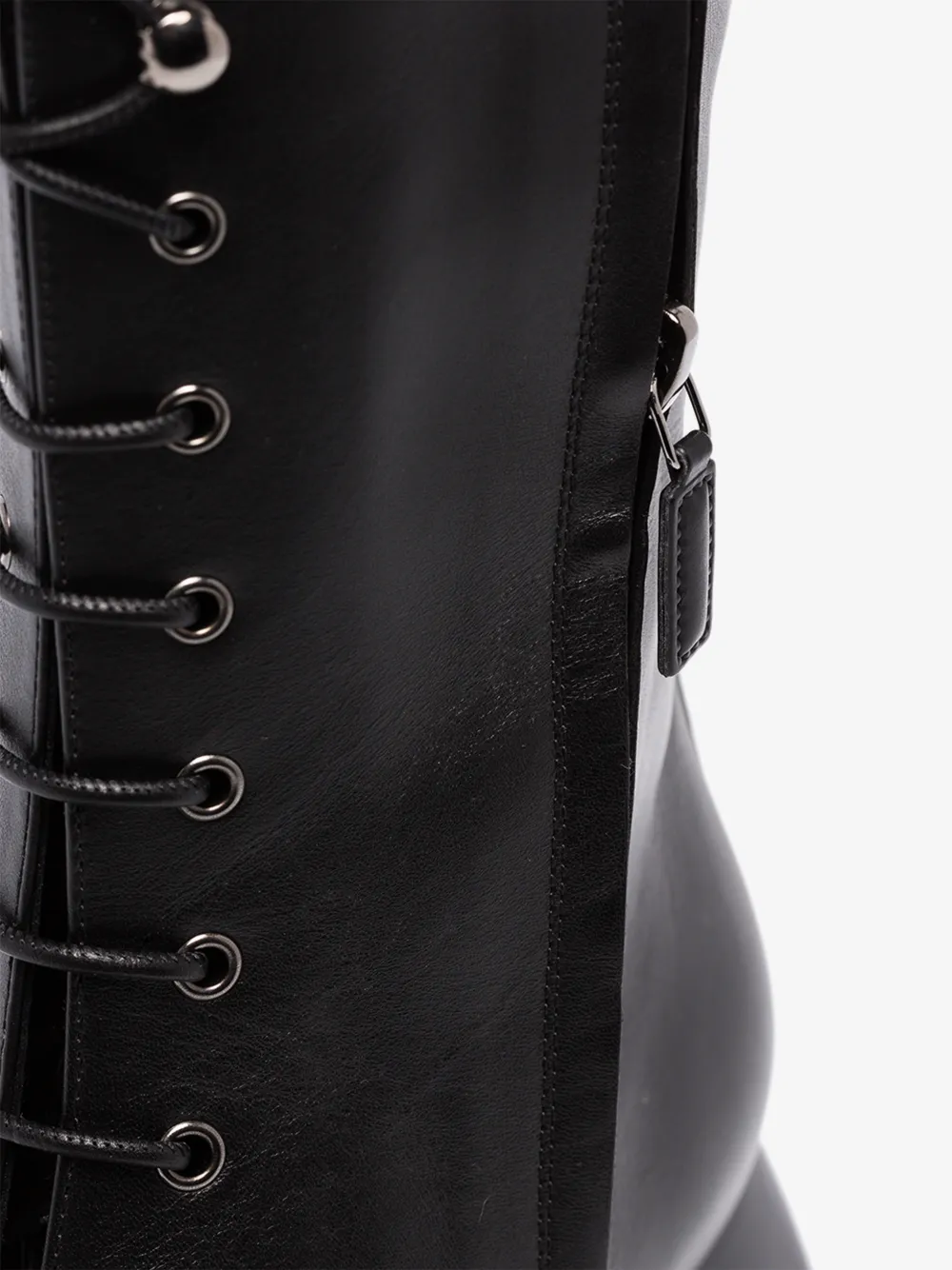 NODALETO BLACK BULLA 85 LACE-UP LEATHER BOOTS,NDLTO19BULLACBLASOU14459307