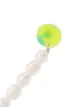 AYM green amethyst and pearl drop earrings