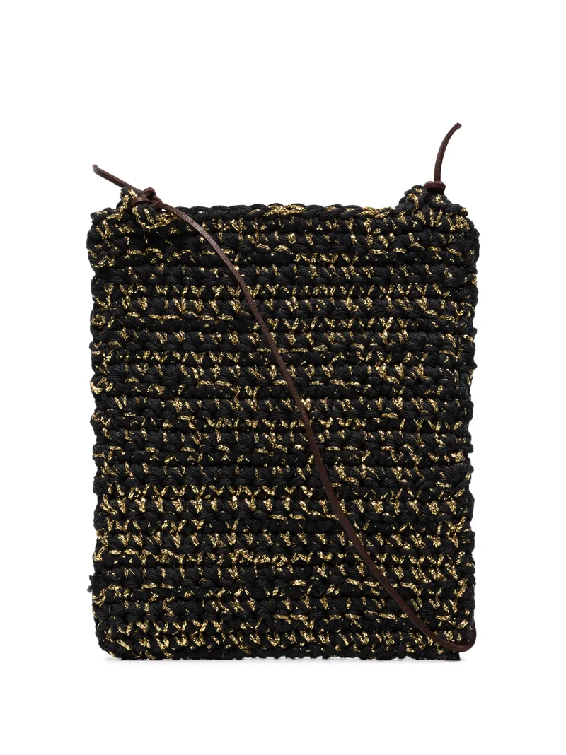 Nicholas Daley Woven-style Crochet Shoulder Bag In Black | ModeSens