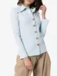A.W.A.K.E. Mode wide collar button up shirt