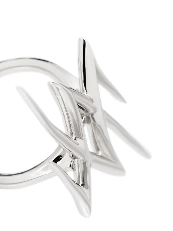 【SANKUANZ】SILVER BOLD RING Sankuanz Spike Logo Ring | Silver | FARFETCH BN