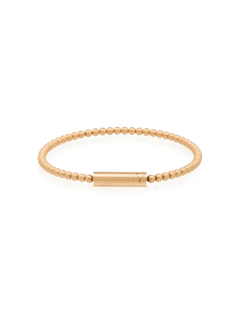 Click to view more detailed imagery on our partner's website Le Gramme 18kt Gold Le 15 Grammes Beaded Bracelet In Metallic