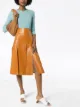 Image 2 of A.W.A.K.E. Mode button-back knee-length skirt
