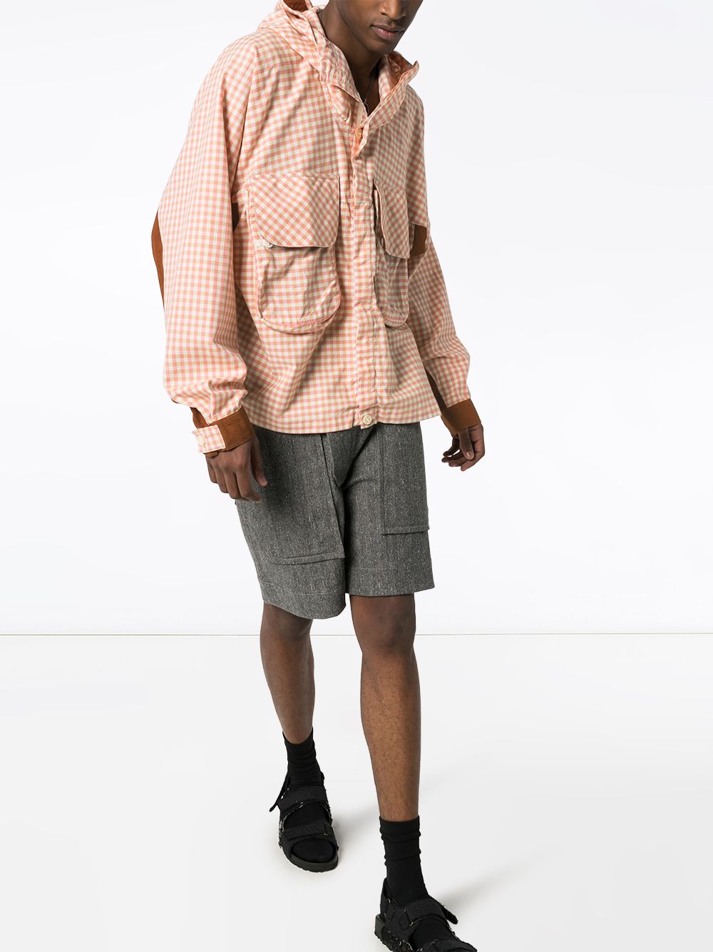 фото Story mfg. forager gingham print cotton jacket