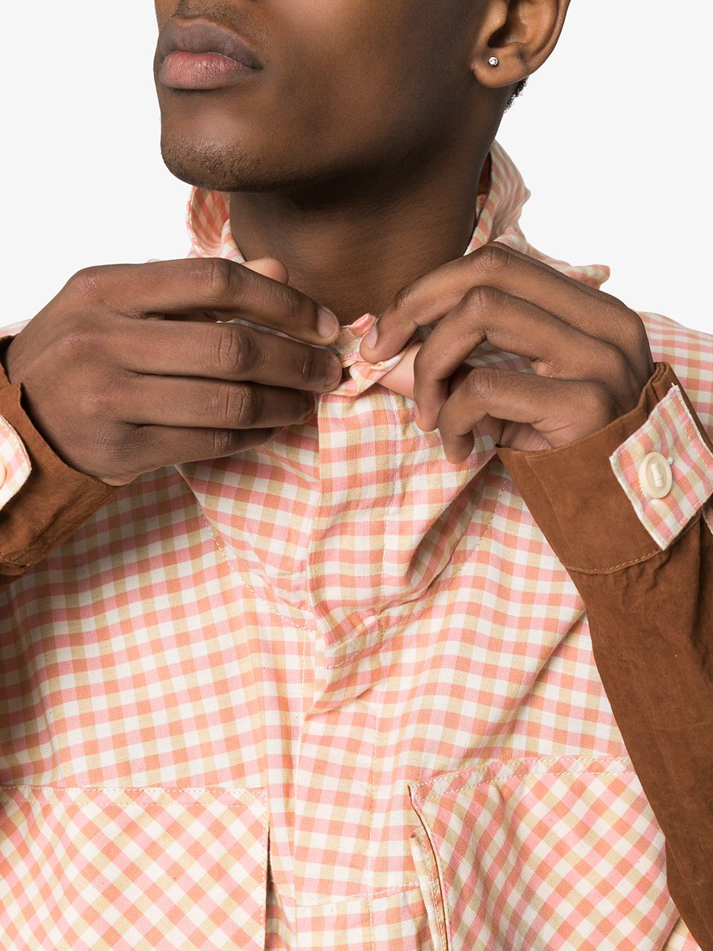 фото Story mfg. forager gingham print cotton jacket