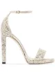 الصورة 1 من Jimmy Choo صندل 85 بلمعان ذهبي ميستي