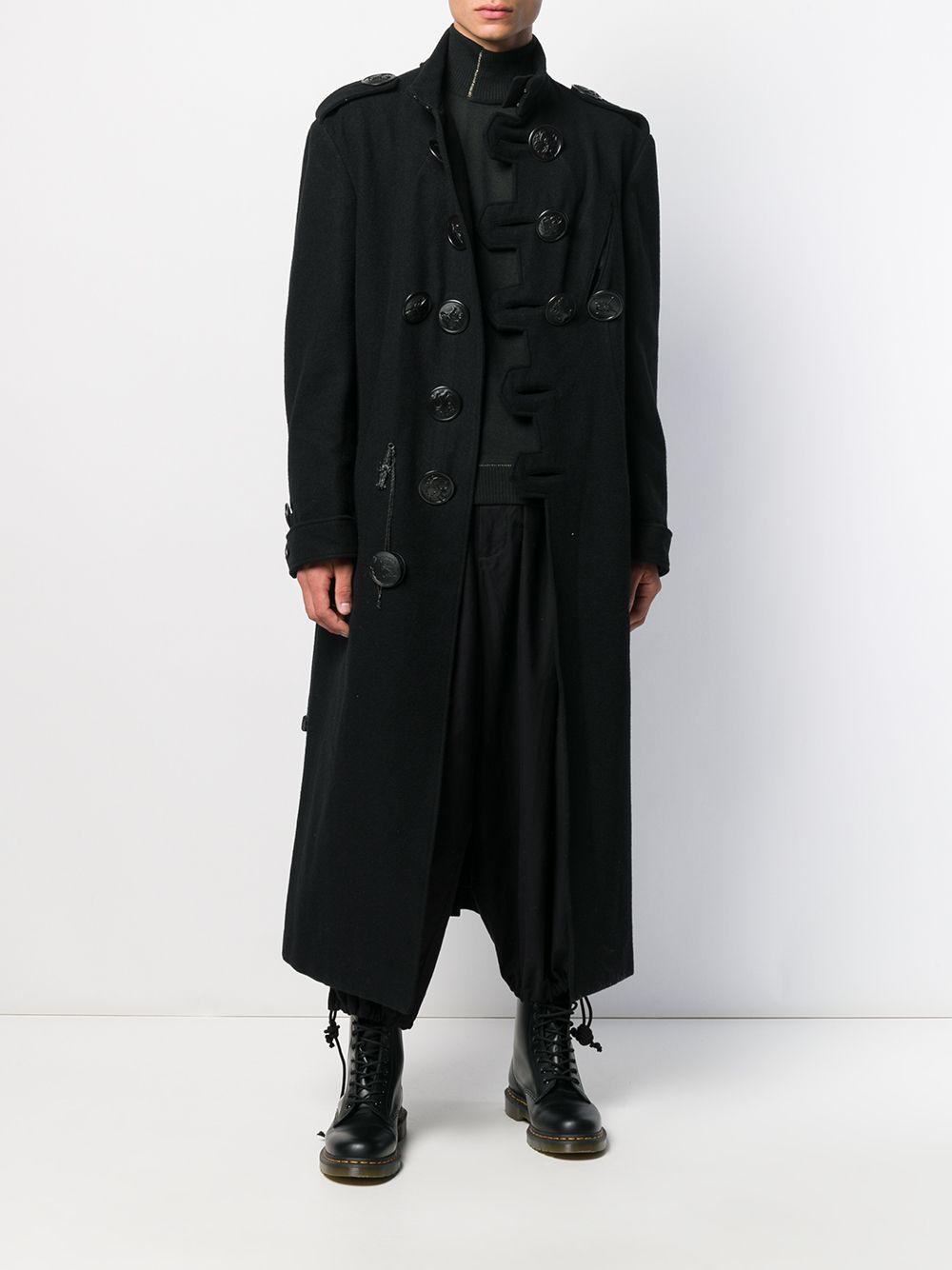 фото Yohji yamamoto пальто в стиле милитари