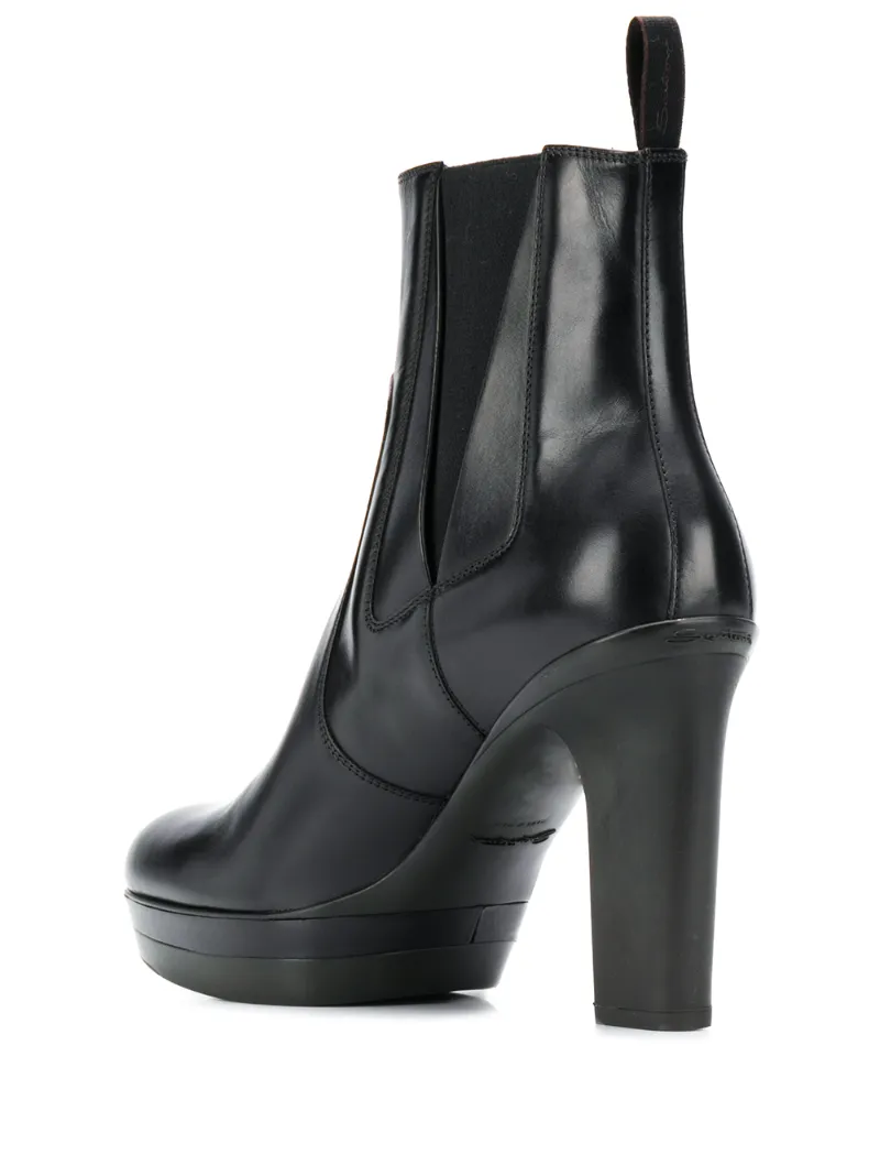SANTONI HIGH HEEL PLATFORM BOOTS