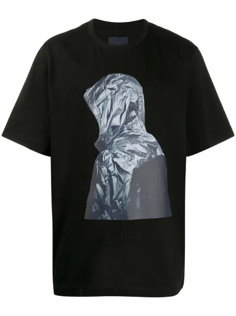 Click to view more detailed imagery on our partner's website Juun.j Printed Over Cotton Jersey T-shirt In 5 Black