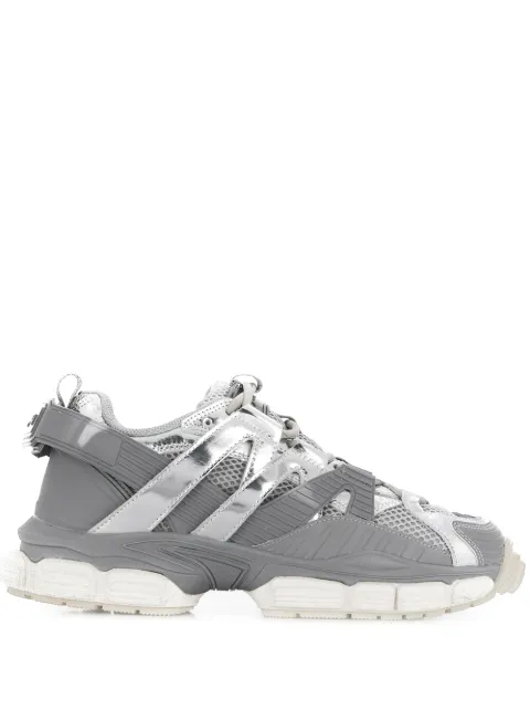 Click to view more detailed imagery on our partner's website Juun.j Lace Up Sneakers In Grey White Silver