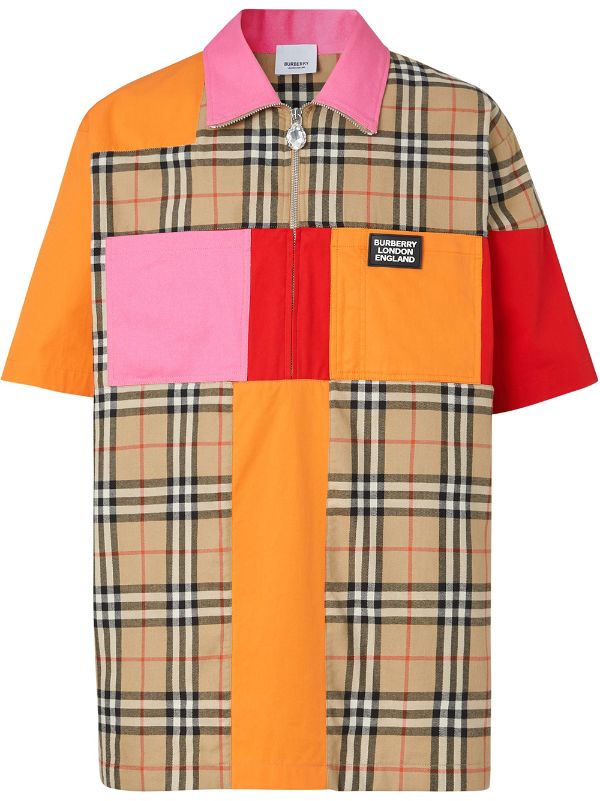 burberry color block shirt