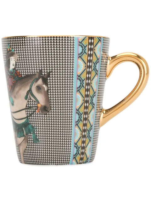 Shanghai Tang set de taza y platillo Mongolian Nomad